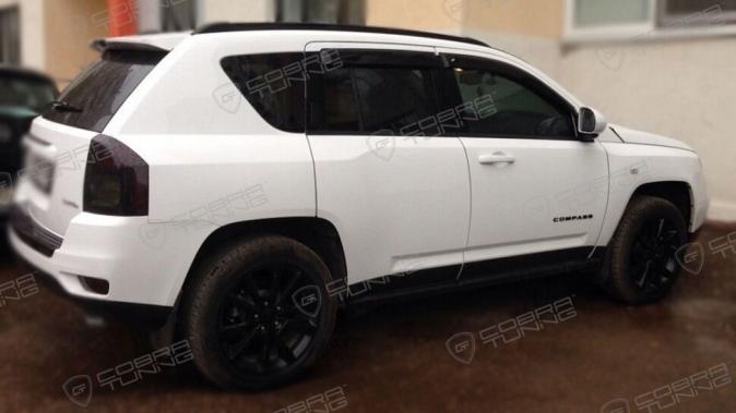 Дефлекторы окон (ветровики) Jeep Compass 2013 (Джип Компас) Кобра Тюнинг