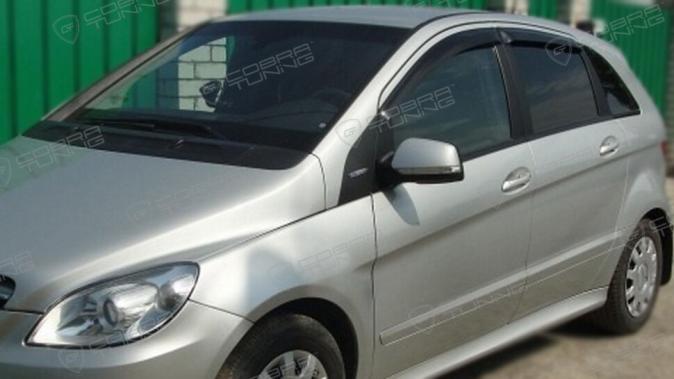 Дефлекторы окон (ветровики) Mercedes Benz B-klasse (W245) 2005-2011"EuroStandard" (Мерседес 245) Кобра Тюнинг